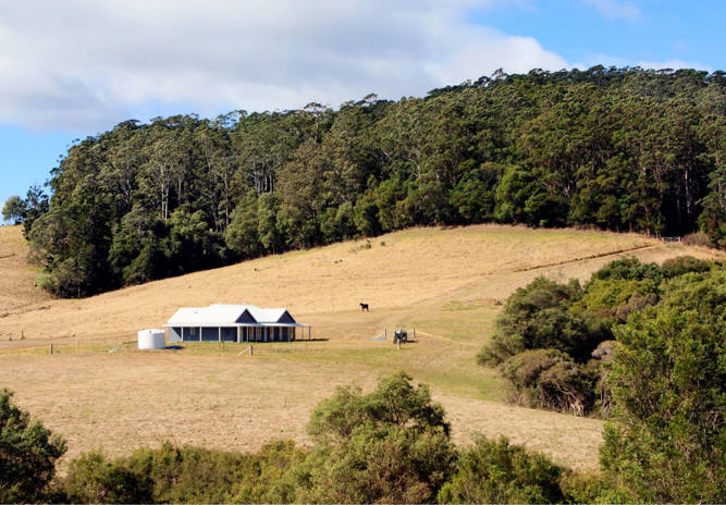 A house in the country.